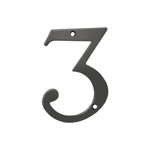 Rn4-3u10b 4 In. House Numbers, Oil Rubbed Bronze - Solid Brass
