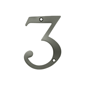 Rn4-3u15a 4 In. House Numbers, Antique Nickel - Solid Brass