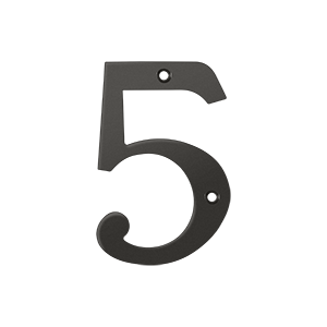 Rn45u10b 4 In. House Numbers, Oil Rubbed Bronze - Solid Brass