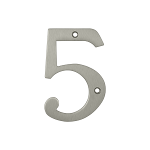 Rn45u15 4 In. House Numbers, Satin Nickel - Solid Brass