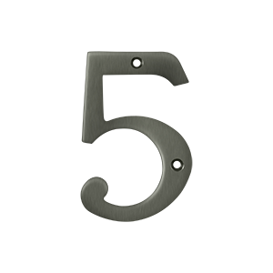 Rn4-5u15a 4 In. House Numbers, Antique Nickel - Solid Brass
