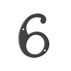 Rn46u10b 4 In. House Numbers, Oil Rubbed Bronze - Solid Brass