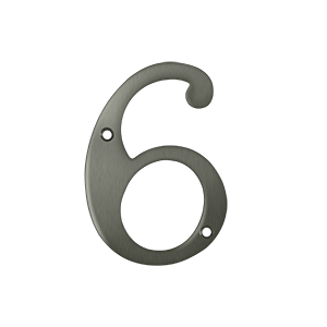 Rn4-6u15a 4 In. House Numbers, Antique Nickel - Solid Brass