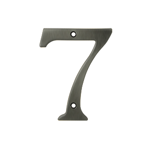 Rn4-7u15a 4 In. House Numbers, Antique Nickel - Solid Brass