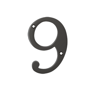 Rn49u10b 4 In. House Numbers, Oil Rubbed Bronze - Solid Brass