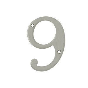Rn49u15 4 In. House Numbers, Satin Nickel - Solid Brass