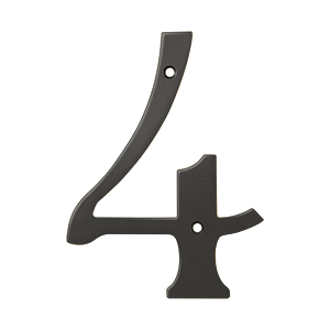 Rn64u10b 6 In. House Numbers, Oil Rubbed Bronze - Solid Brass