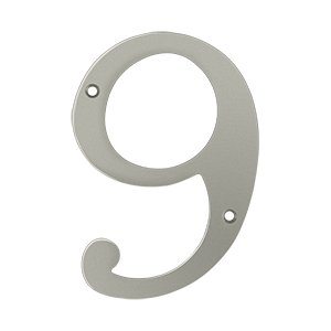 Rn69u15 6 In. House Numbers, Satin Nickel - Solid Brass