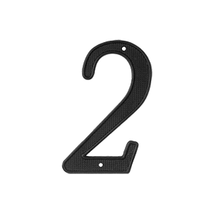 Rnz42 4 In. House Numbers, Black - Zinc