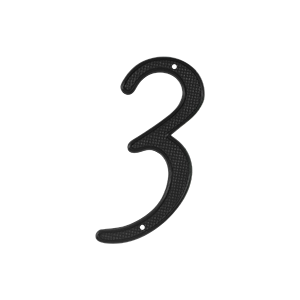 Rnz43 4 In. House Numbers, Black - Zinc