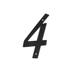 Rnz44 4 In. House Numbers, Black - Zinc