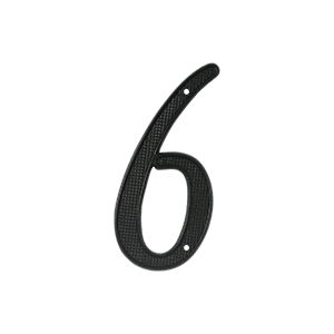 Rnz46 4 In. House Numbers, Black - Zinc