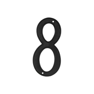 Rnz48 4 In. House Numbers, Black - Zinc
