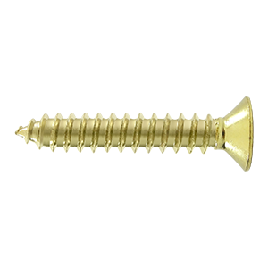 Scwb12125u3 1.25 In. Wood Screw No. 12, Bright Brass - Solid Brass