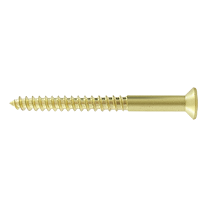 Scwb1225u3 2.5 In. Wood Screw No. 12, Bright Brass - Solid Brass