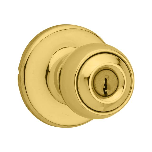 Kwikset 94002-046 Polo Entry Door Locks, 5 Pin - Bright Brass