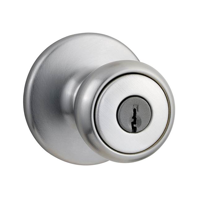 Kwikset 94002-411 Tylo Entry Door Locks, 5 Pin - Satin Chrome