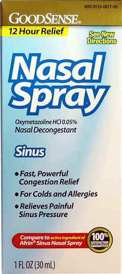 Good Sense Nasal Spray Sinus 12-hour,1 Oz - Case Of 72