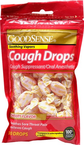 Good Sense Cherry Cough Drops, 30 Count - Case Of 24