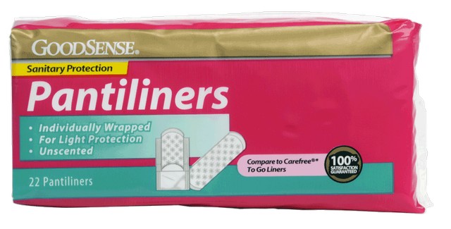 Good Sense Unscented Individually Wrapped Panty Liners, 22 Count - Case Of 18