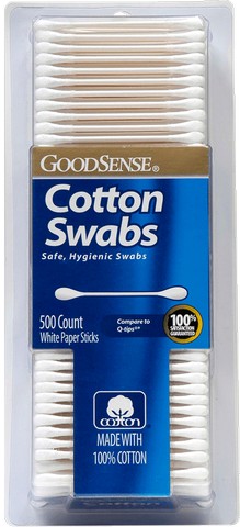 Good Sense Paper Cotton Swabs, 500 Count - Case Of 24