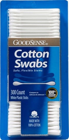 Good Sense Plastic Cotton Swabs, 300 Count - Case Of 24