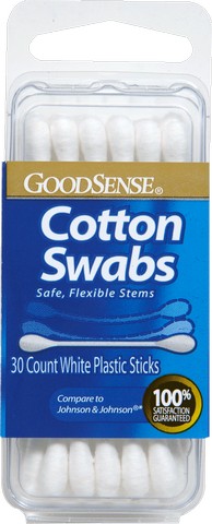 Good Sense Plastic Trial Size Cotton Swabs, 30 Count - Case Of 96