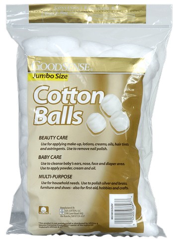 Good Sense Jumbo Size Cotton Balls, 100 Count - Case Of 36