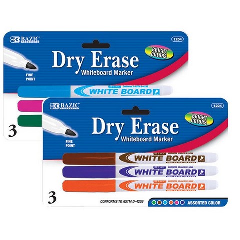 UPC 764608012048 product image for Bazic 1204  Bright Color Fine Tip Dry-Erase Marker (4/Pack) Pack of 24 | upcitemdb.com