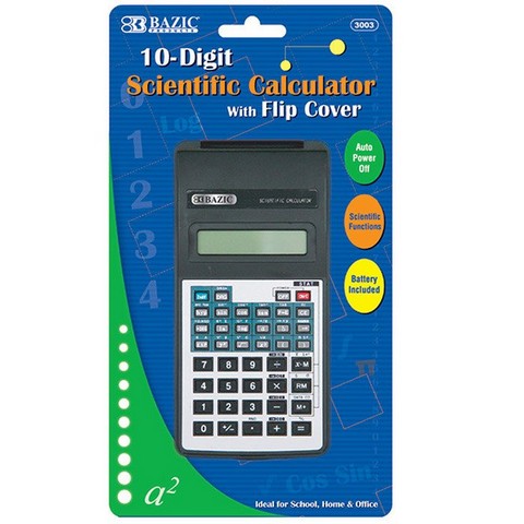 Bazic 3003 56 Function Scientific Calculator W/ Flip Cover Case Of 12