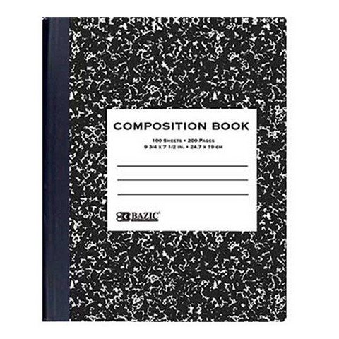Bazic 508 W/r 100 Ct. Black Marble Composition Book Case Of 48
