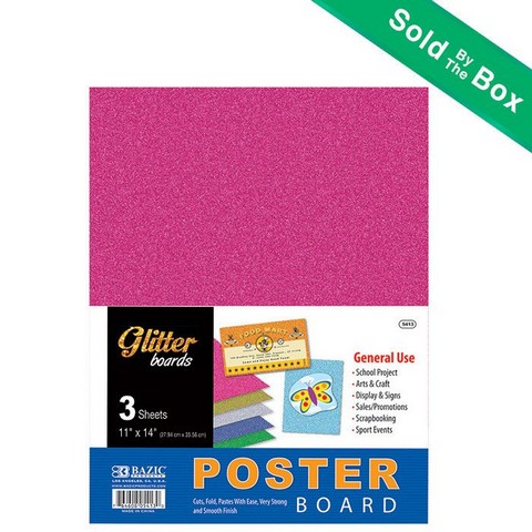 Bazic 5413 11" X 14" Glitter Poster Board (3/pack) Case Of 48