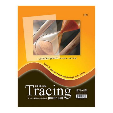 Bazic 547  30 Ct. 9" X 12" Tracing Paper Pad  Case of 48