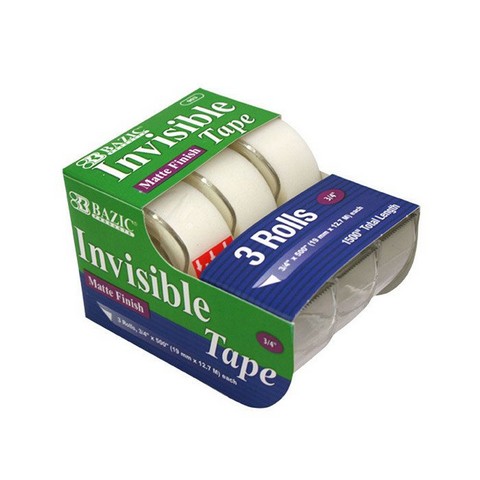 Bazic 903 3/4" X 500" Invisible Tape (3/pack) Case Of 24