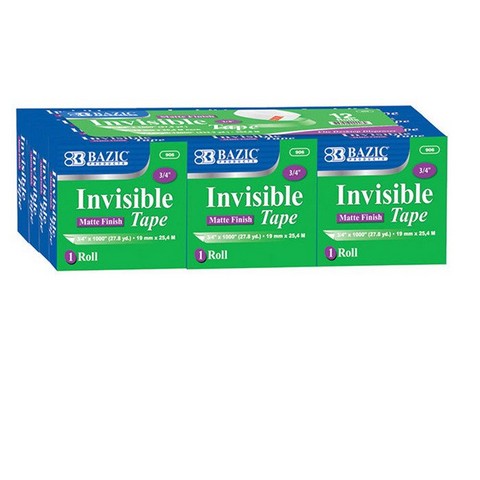 Bazic 906 3/4" X 1000" Invisible Tape Refill (12/pack) Case Of 12