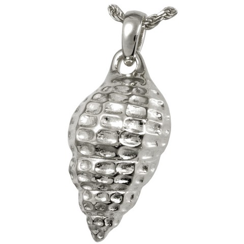 3214p Cremation Jewelry Sea Shell Platinum Pendant