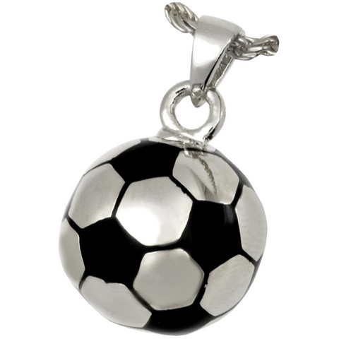 3086p Cremation Jewelry Soccer Ball Platinum Pendant