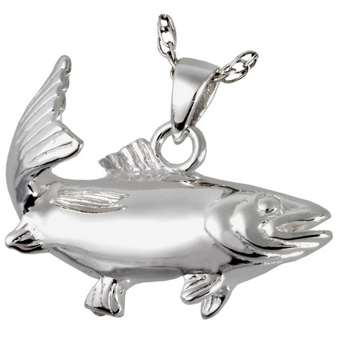 3210s Cremation Jewelry Sportfish Sterling Silver Pendant