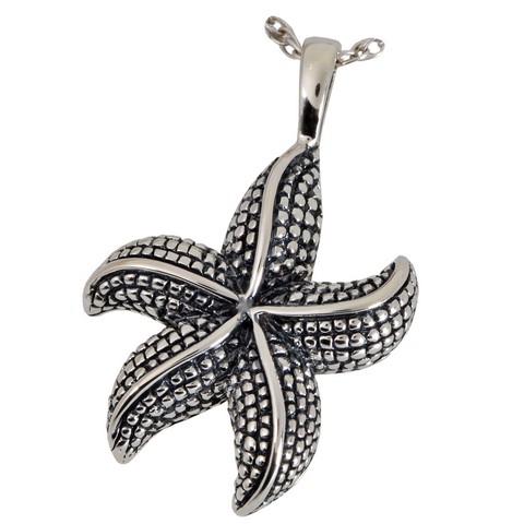 3130wg Cremation Jewelry Star Fish 14k Solid White Gold Pendant