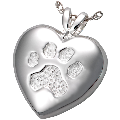 3198s Pet Cremation Jewelry A Touch Of Your Paw Sterling Silver Pendant