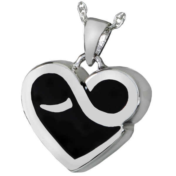 Mg-3544wg Cremation Jewelry Infinity Heart 14k Solid White Gold Pendant