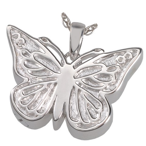 Mg-3288p Cremation Jewelry Perfect Filigree Butterfly Platinum Pendant