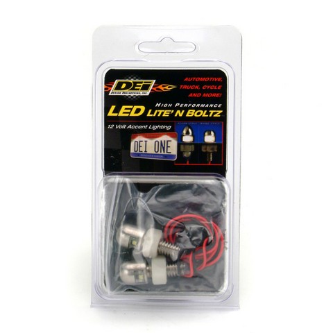 030302 Led Lite N Boltz License Plate Lighting Kit, Satin - 2 Piece