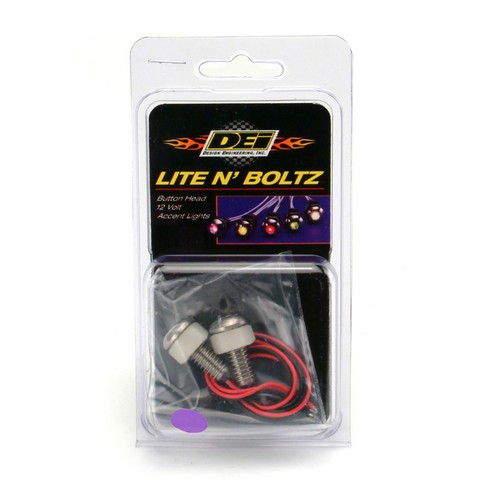 030308 Led Lighted Button Head Boltz, Purple - Pack Of 2