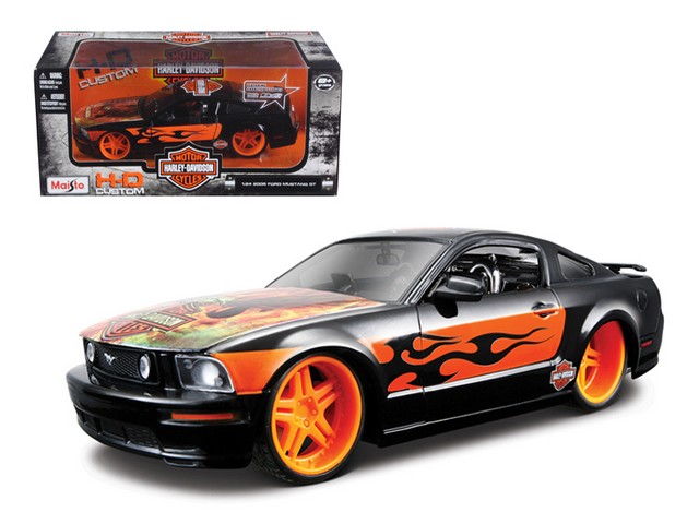 Maisto 32169blk 2006 Ford Mustang Gt Harley Davidson Black With Eagle 1-24 Diecast Car Model