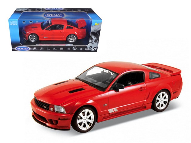12569r 2007 Ford Mustang Shelby Saleen S281e Red 1-18 Diecast Model Car