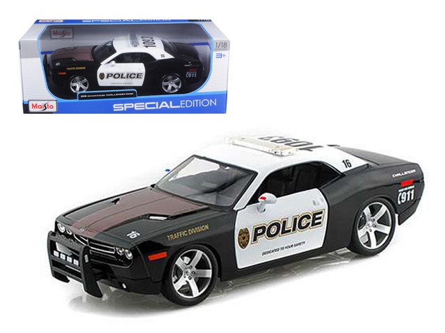Maisto 31365 2006 Dodge Challenger Concept Police 1-18 Diecast Model Car