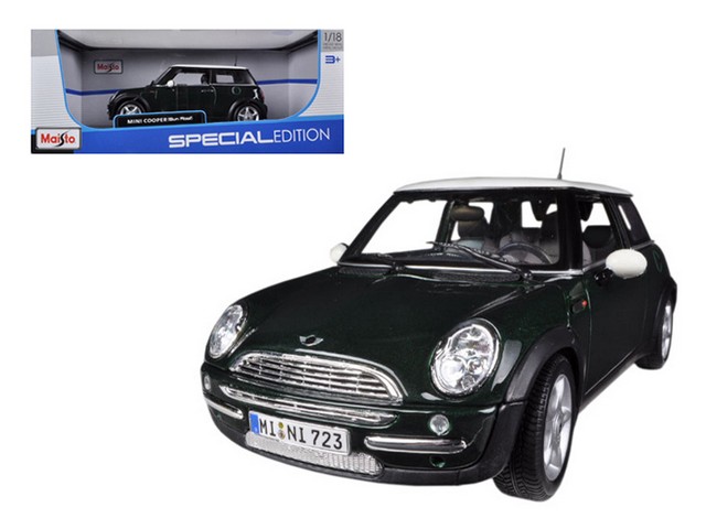Maisto 31656grn Mini Cooper With Sunroof Green 1-18 Diecast Model Car