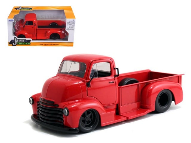Jada 97046 1952 Chevrolet Coe Pickup Truck Red With Black Wheels 1-24 Diecast Model