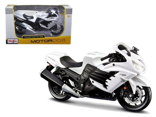 Maisto 12028w 2012 Kawasaki Ninja Zx-14r White Motorcycle 1-12